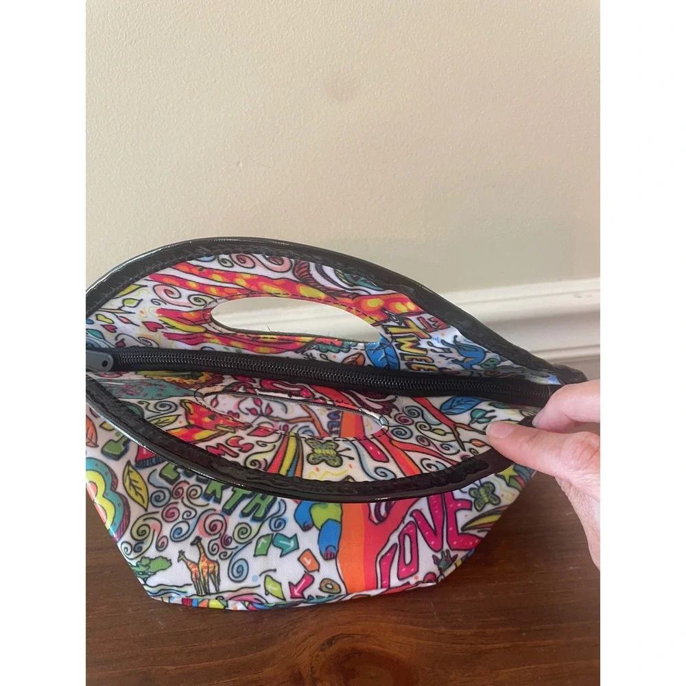 Little Brownie Bakers Insulated Lunch Tote Bag Multi-Color Animal Graffiti Print